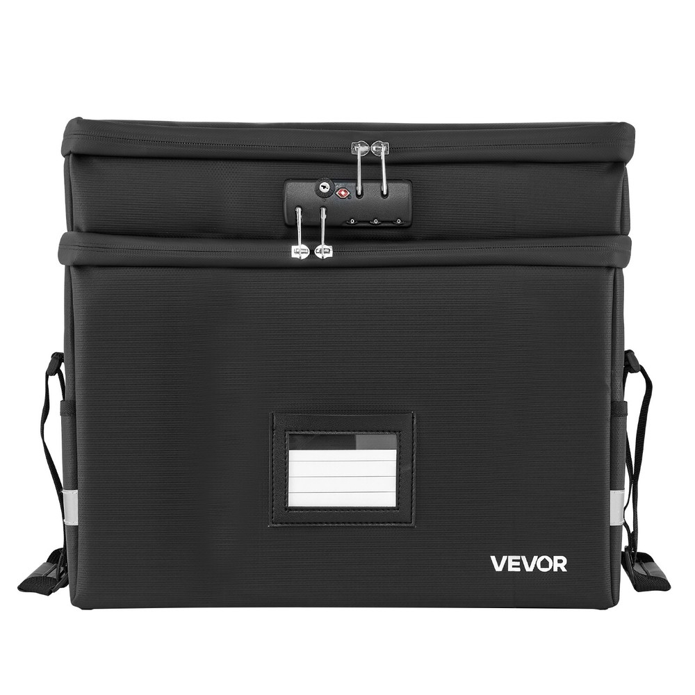 VEVOR Fireproof Document Box 1832 ℉ Heat Insulated Two-Layer File Box with Lock