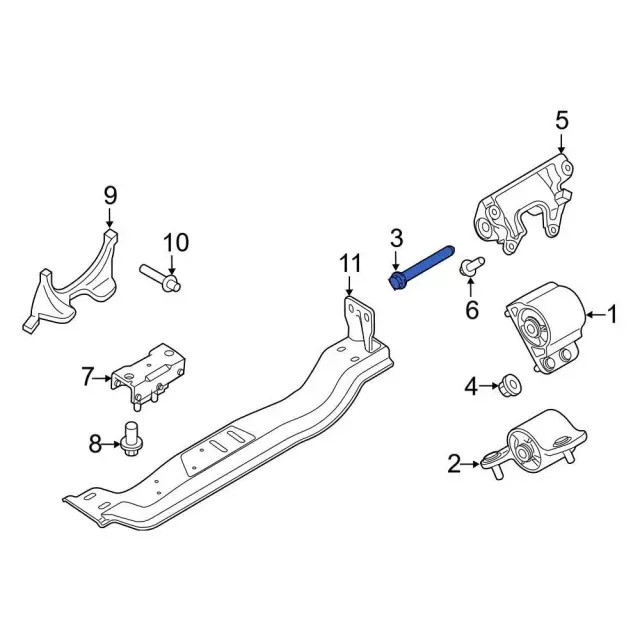 Genuine Ford Mount Bracket Mount Bolt W712861S439