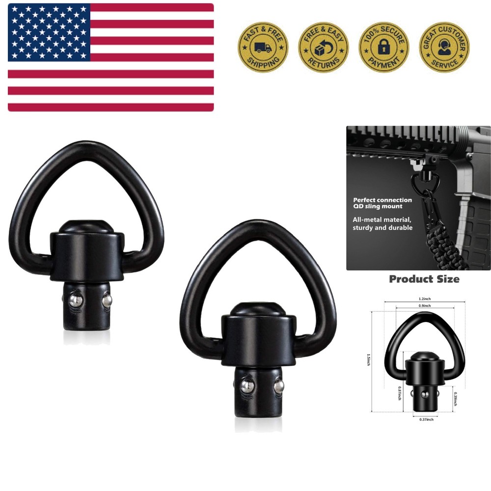 Durable 2-Piece Two Point Sling Mounts - Triangular Design for Maximum Control