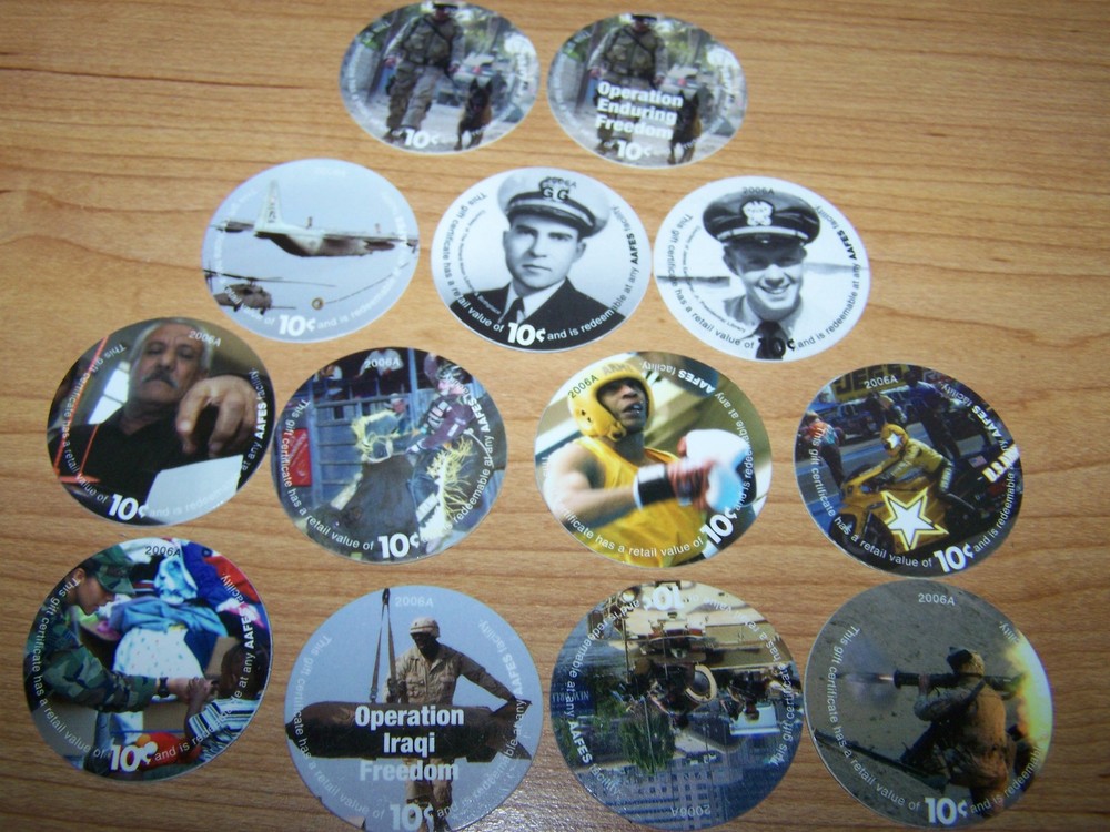 8th  Print  Set 10  Cent  AAFES   Pogs  2006A printing About  Uncirculated