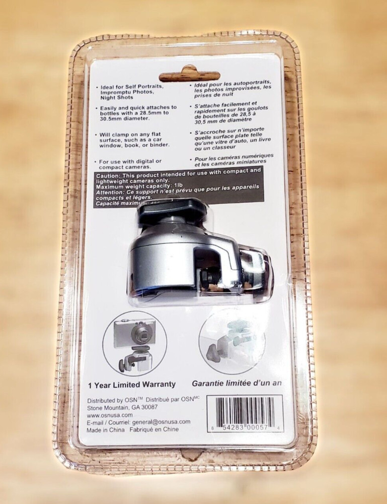 Vintage Camera Pod Mount for Soda Bottle Tops & Flat Surfaces Compact Tripod