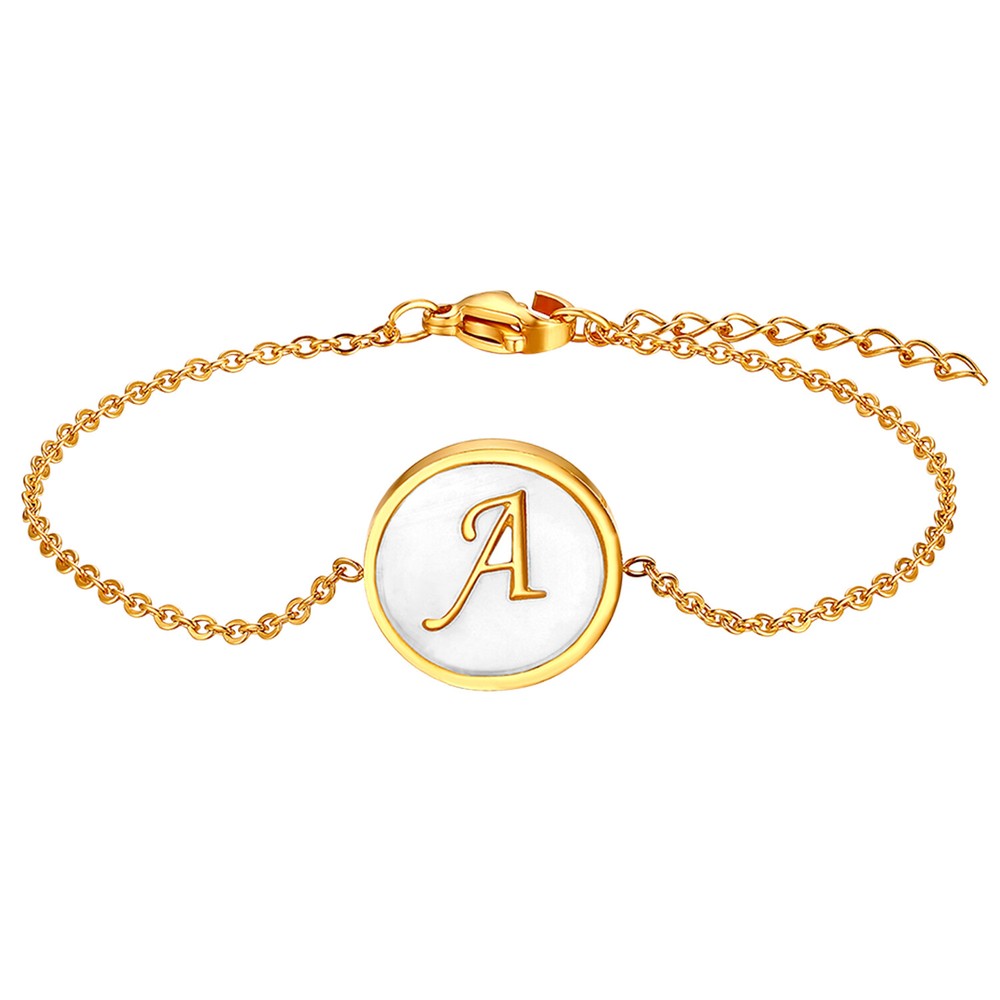 Women's A-Z Initial Letter Alphabet Tag Adjustable Bracelet Anklet Chain Gift