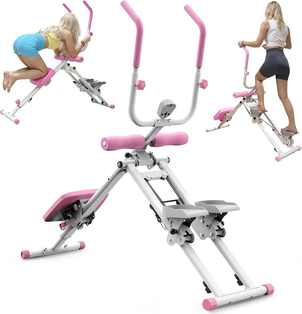 2 in 1 Stair Stepper & Ab Workout Machine - Multi-Function Trainer-Upgrade High-