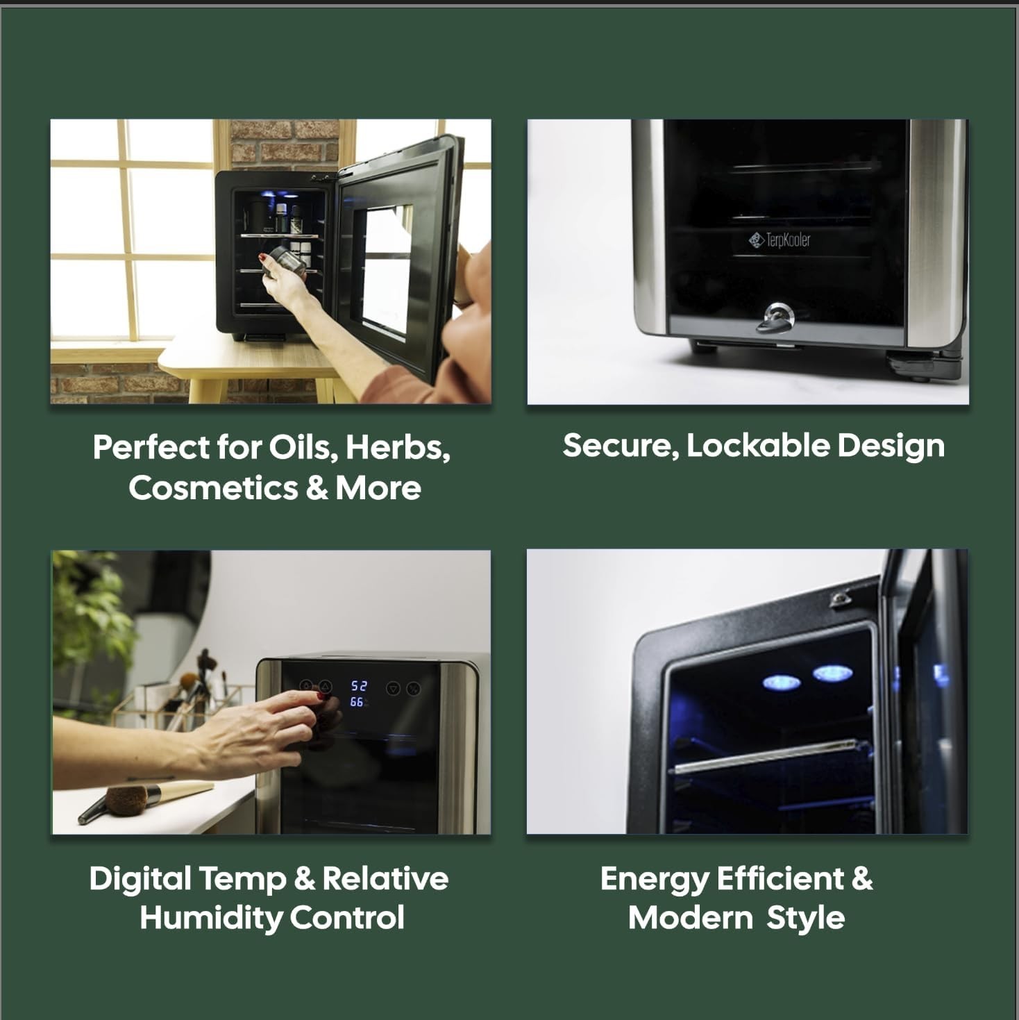 TerpKooler TK Essential Cooler Mini Fridge with Temperature and Humidity