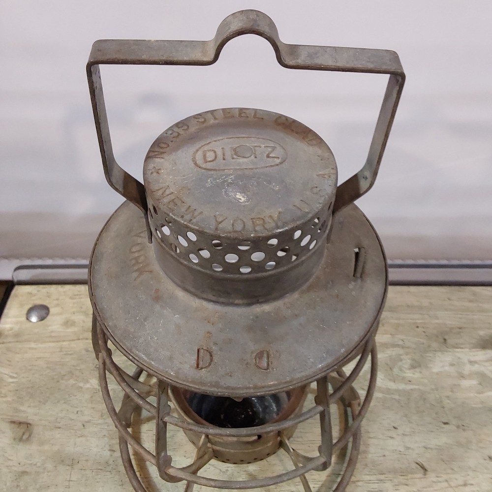 Dietz 39 Steel Clad Lantern - Frame and Ventilator - Surface Rust inside