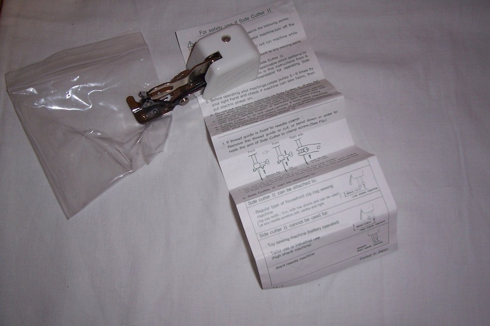 Sewing Machine Side Cutter Attachments Two One in Original Box
