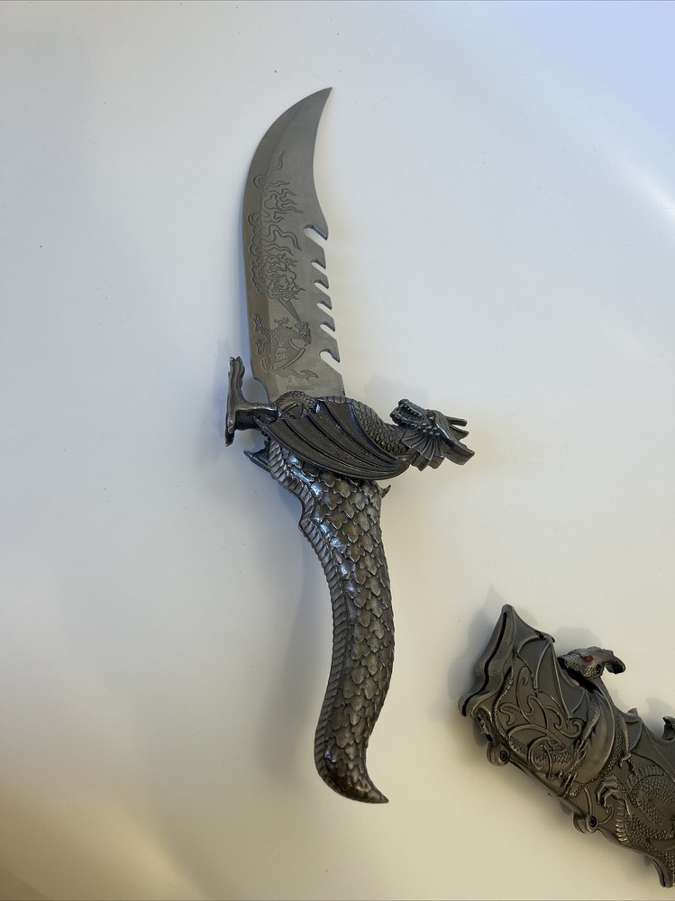 Silver Dragon Knife Dagger