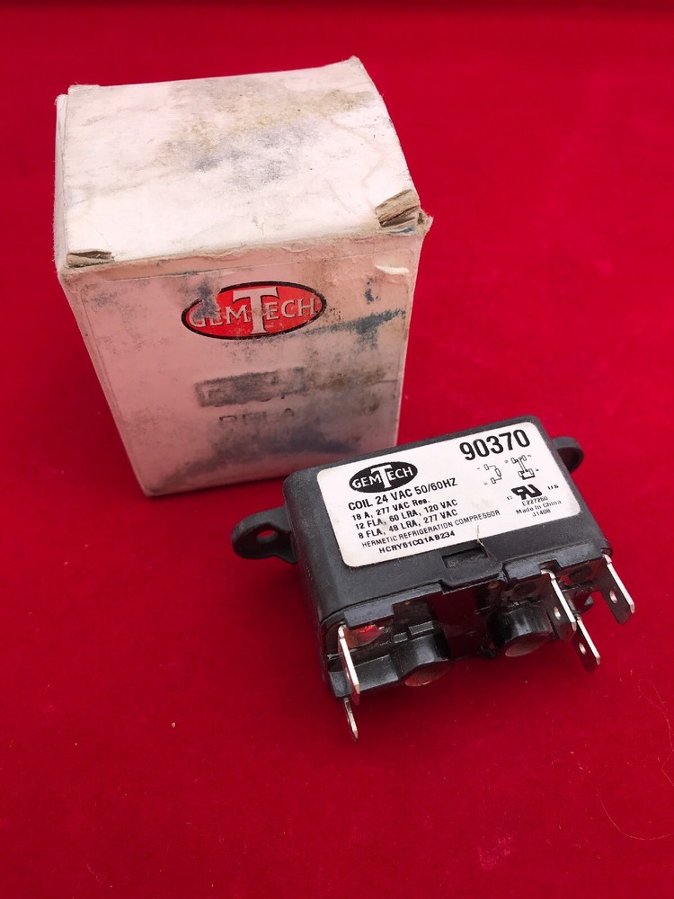 GemTech General Purpose Relay- 24 Volt Coil - 6 Spade 90370 90-370