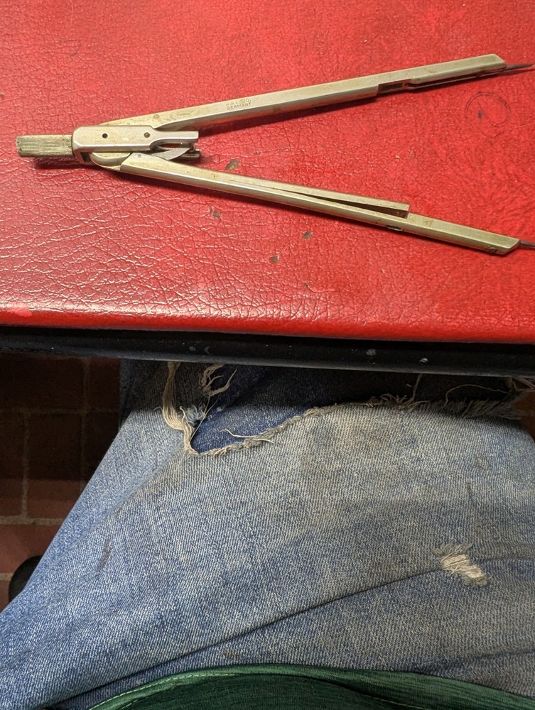 Vintage 6-in German Drafting Compass