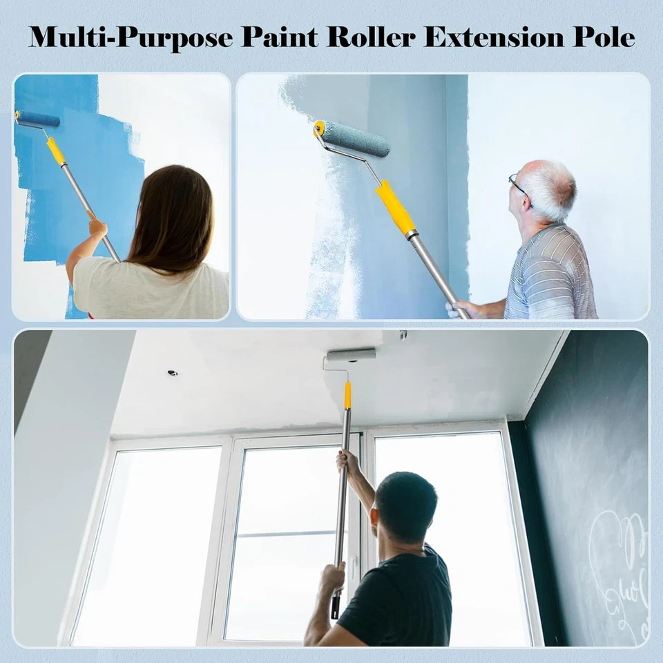 Paint Roller Kit, 10 Pack, 9 Inch Paint Roller Frame with Microfiber Roller Cove