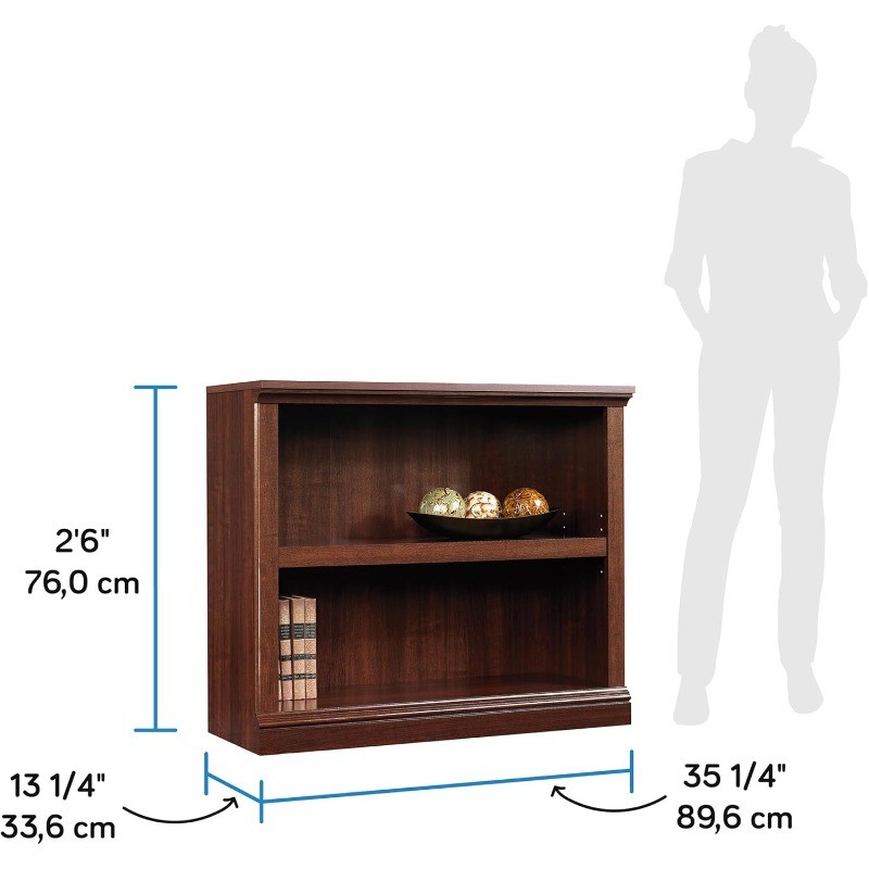 Sauder Miscellaneous Storage 2-Shelf Bookcase/ book shelf, Select Cherry finish