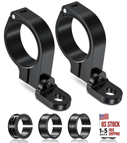 2 PCS UTV Whip Light Mounts (Large), Solid Aluminium Alloy UTV Whip Flag