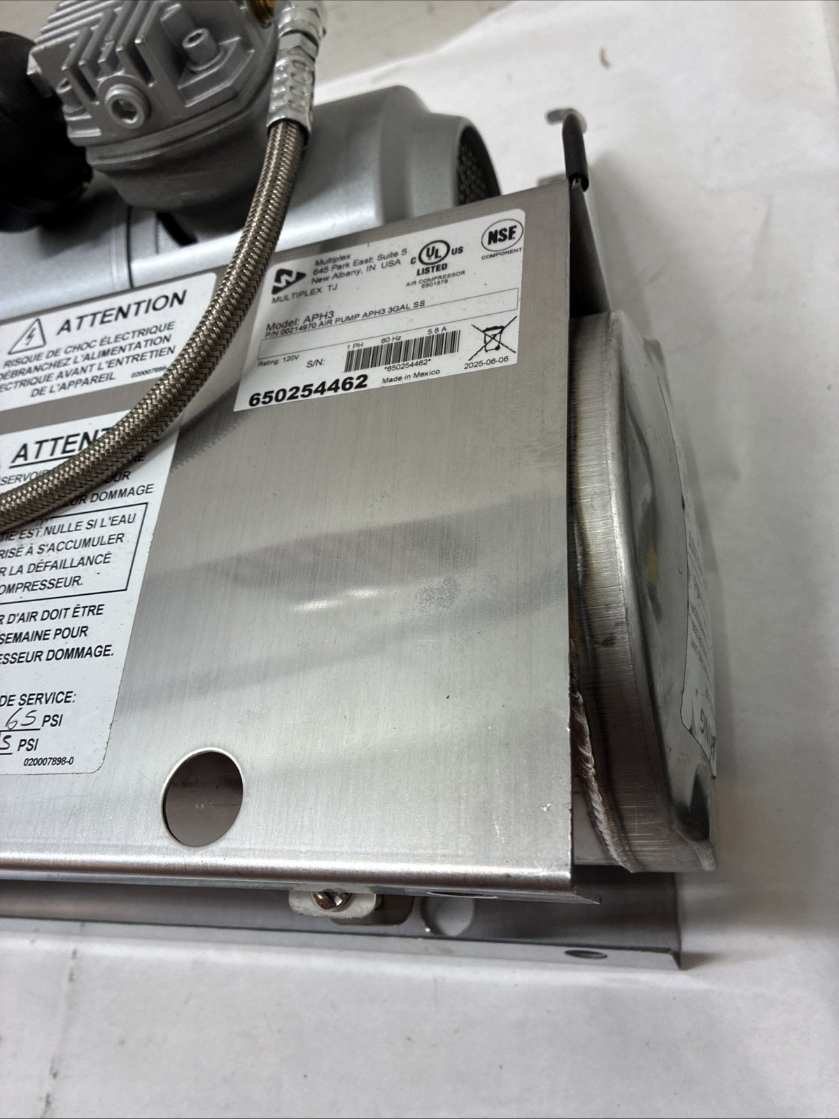 Multiplex 00214970 - Air Pump Aph3 3Gal Ss