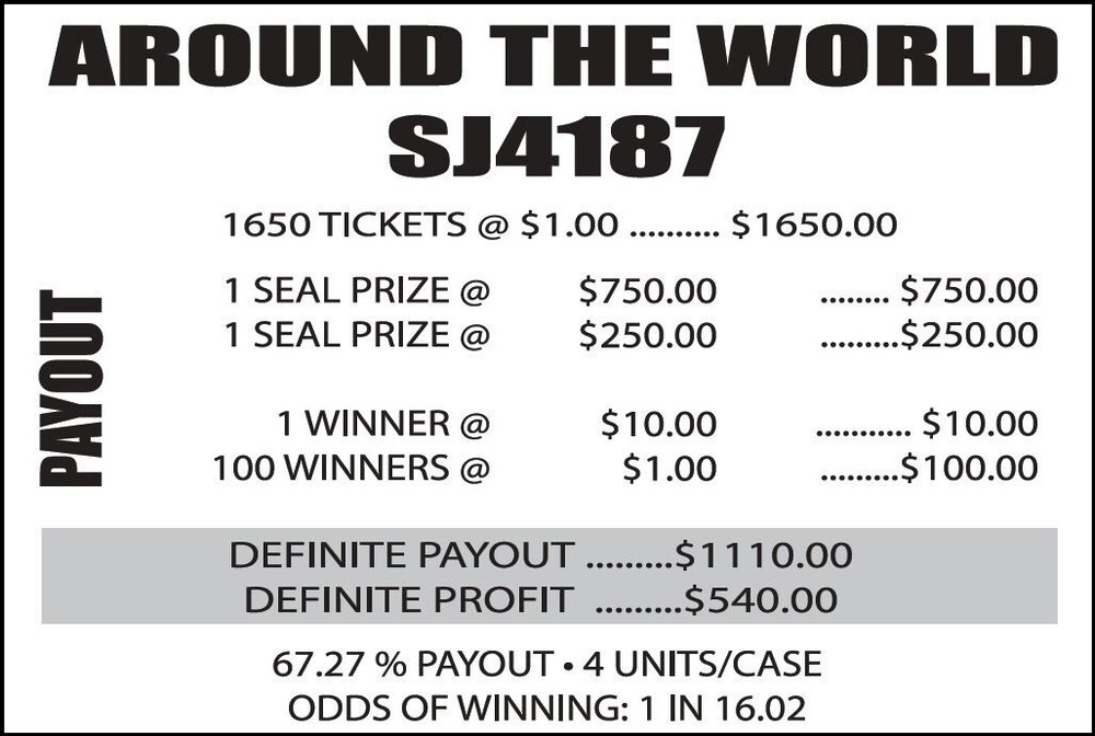 NEW pull tickets AROUND THE WORLD - Seal Card Tabs