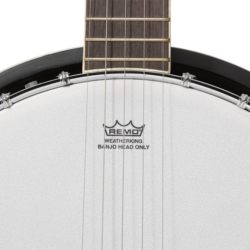 5-String Banjo Guitar 24 Bracket with Closed Solid Back and Geared 5th Tuner