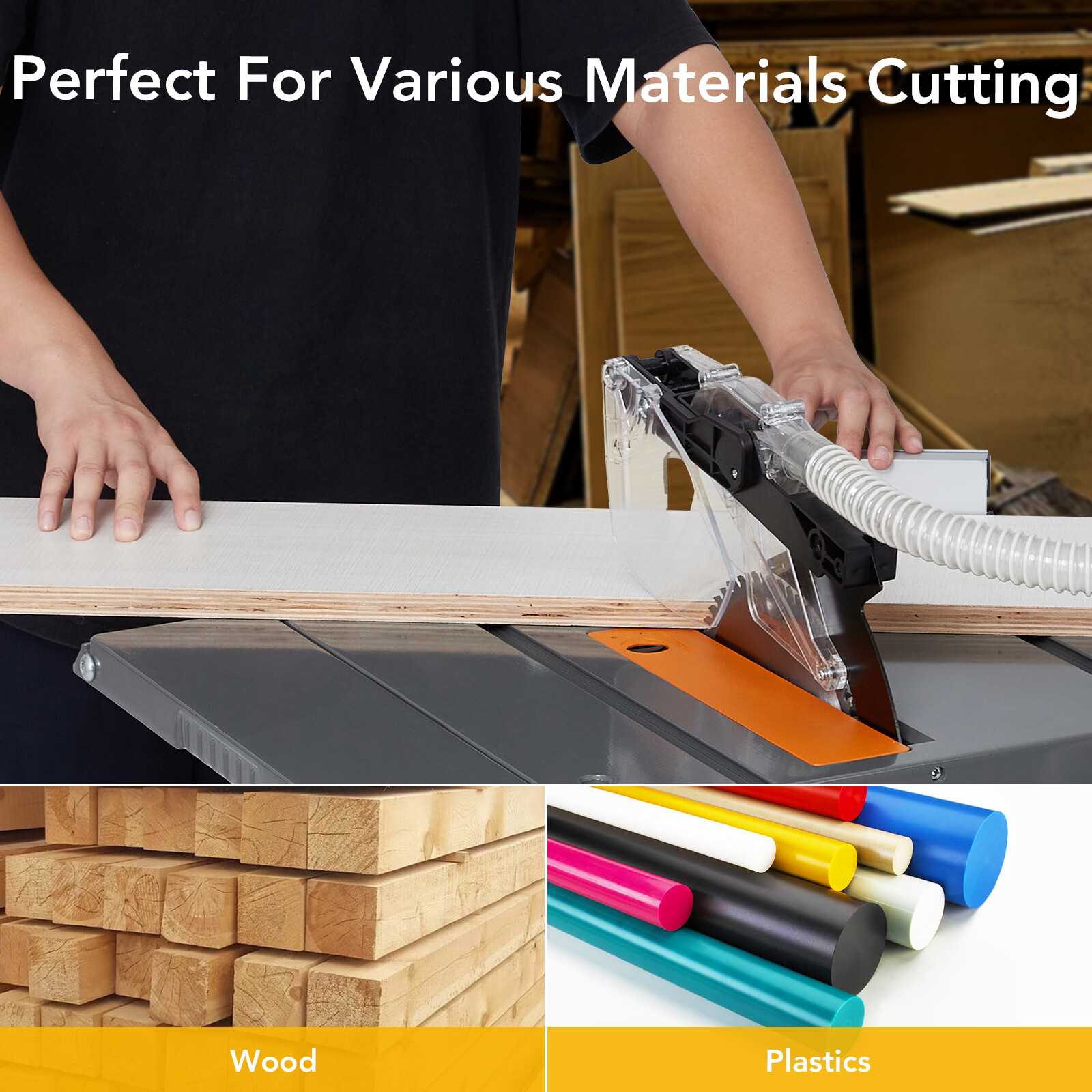 Portable Compact Heavy Duty Table Saw 15Amp 8-1/2 in DIY Projects Work Shop