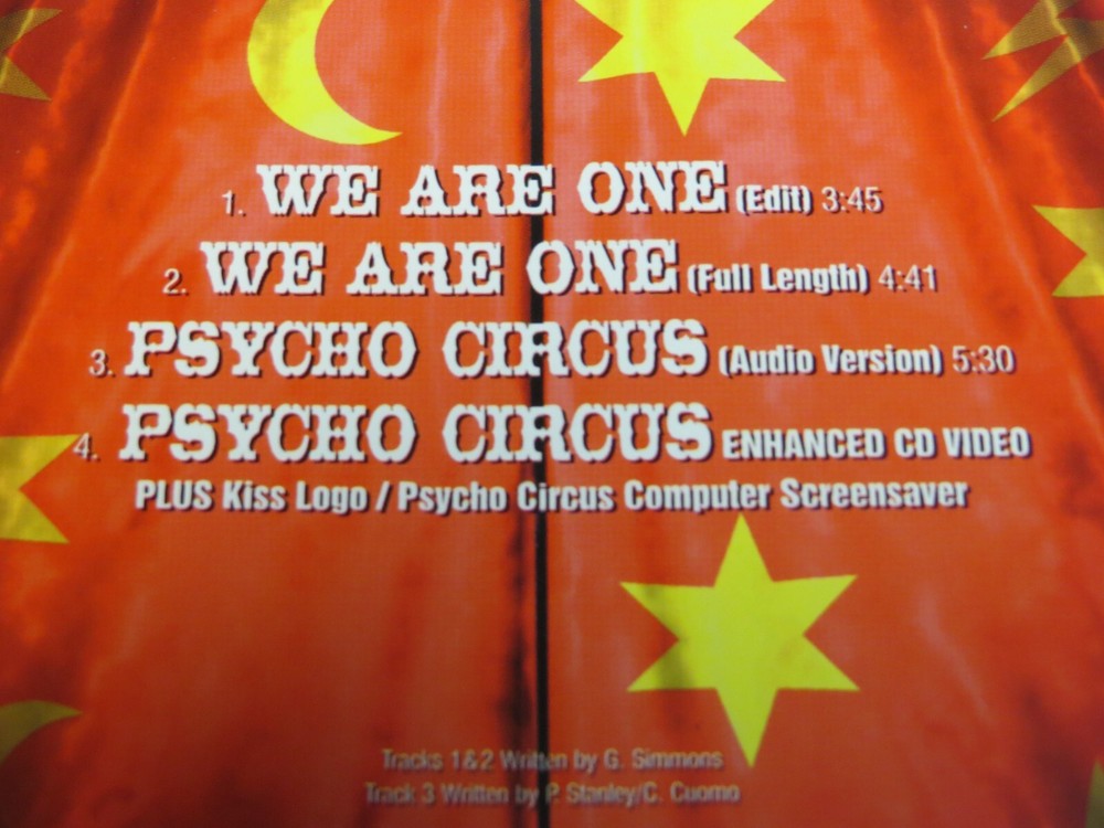 KISS WE ARE ONE ENHANCED CD 3 TRACKS + VIDEO 1998 OFFICIAL MERCURY RELEASE