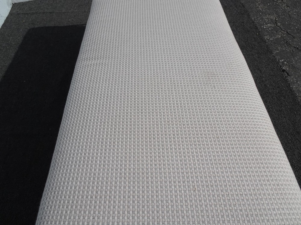 Modern White Bed Side Bench with Iron Base & Designer Fabric