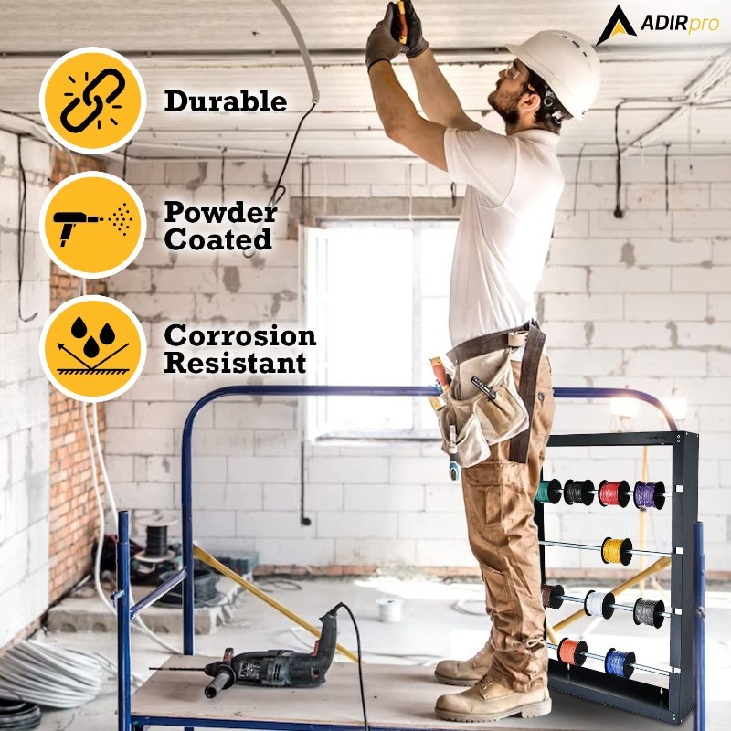 Wire Spool Rack - Superior Strength Wire/Cable Dispenser - Conduit Display