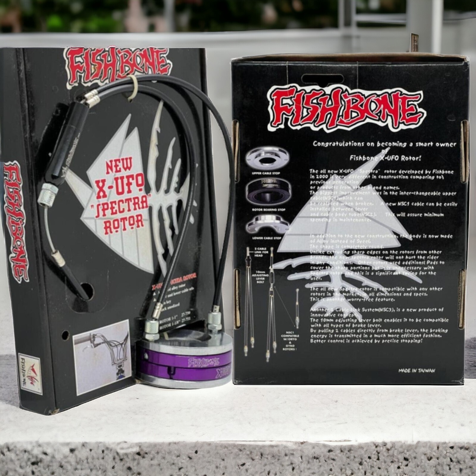 BMX Gyro Rotor System Fishbone X-UFO Old school Style 1" & 1 1/8" Size