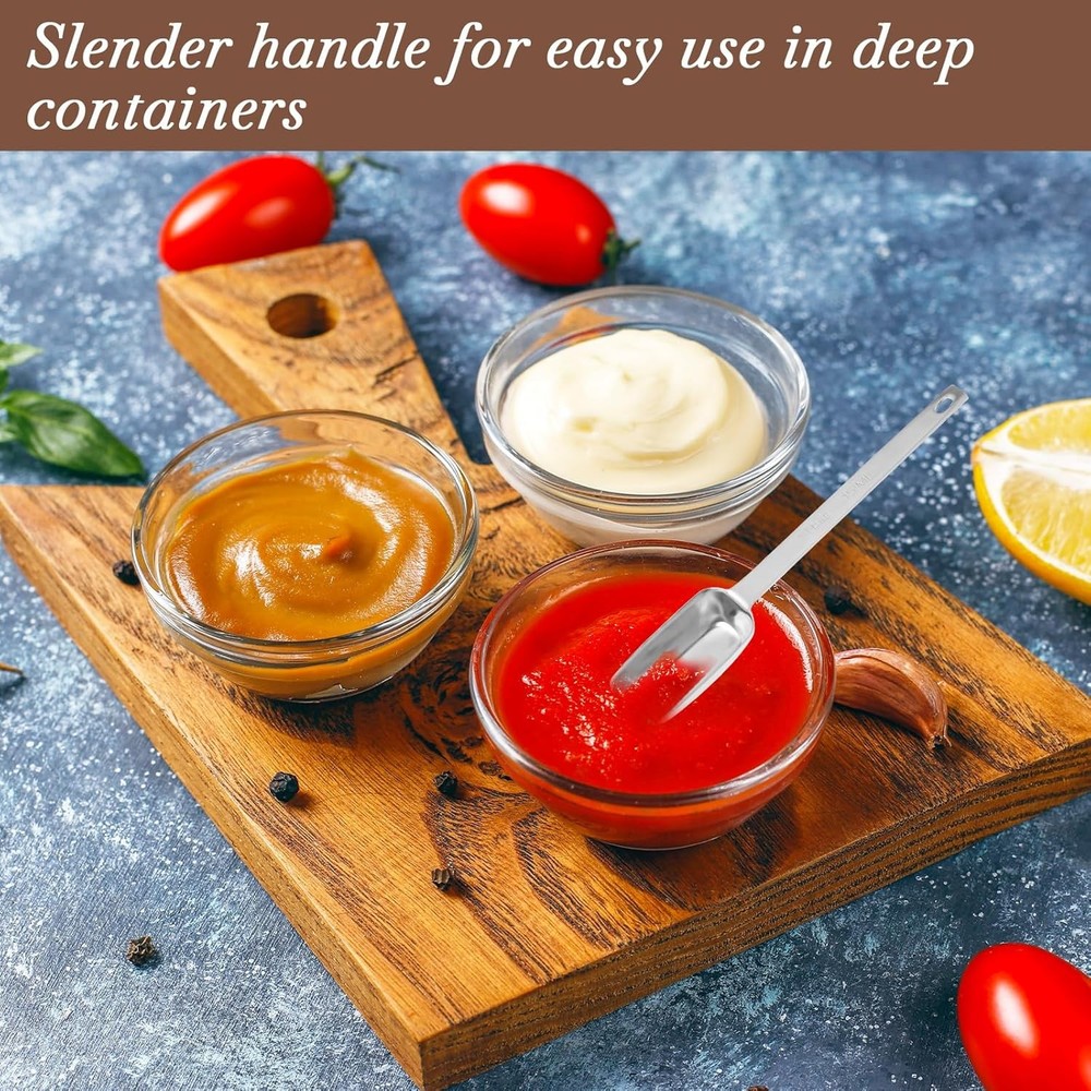 2PCS 1 Tablespoon Stainless Steel Single Measuring Spoon 15 ml Rectangular Indiv