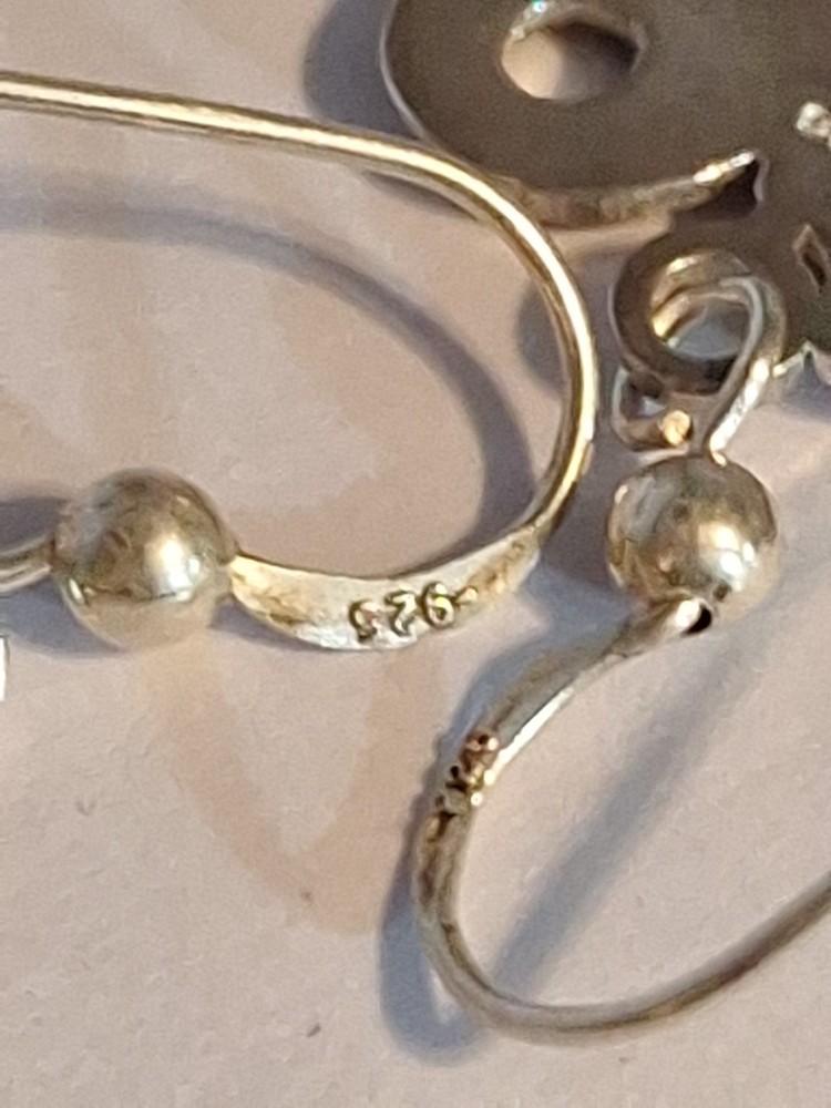 925 Silver 911 Emergency Dispatch Earrings.