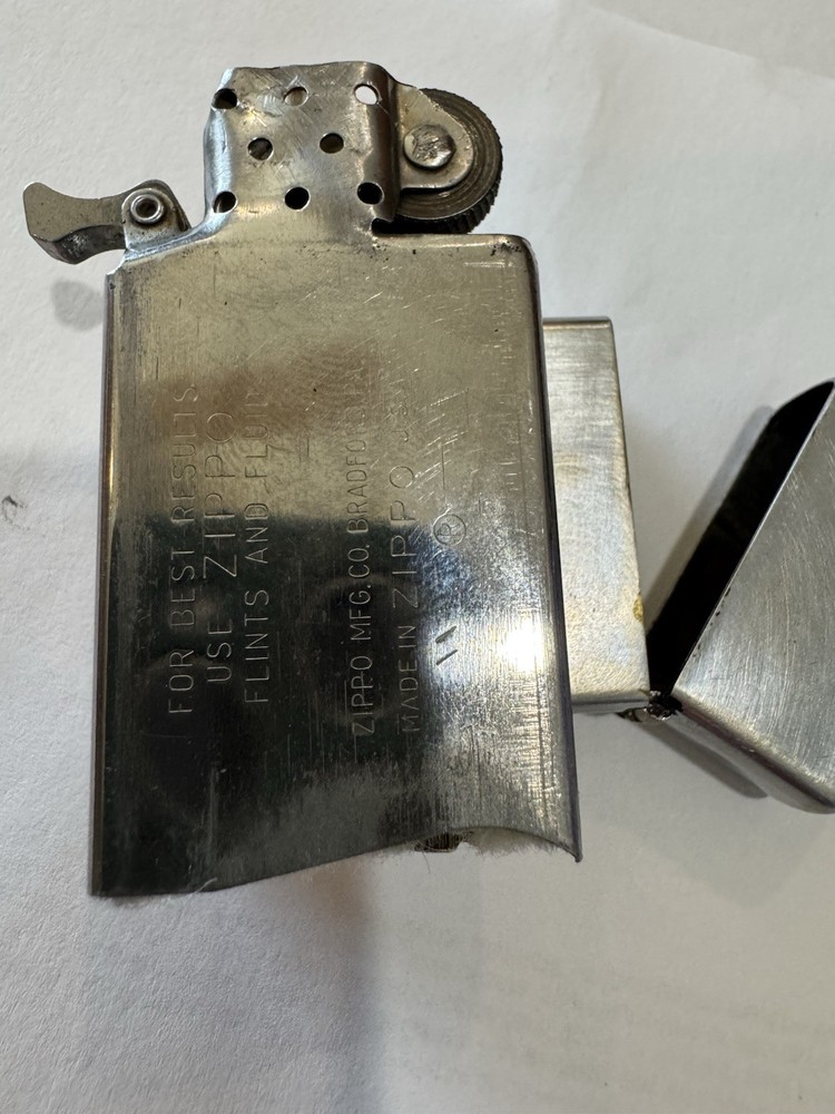 Vintage Zippo Diagonal Logo Lighter, Used