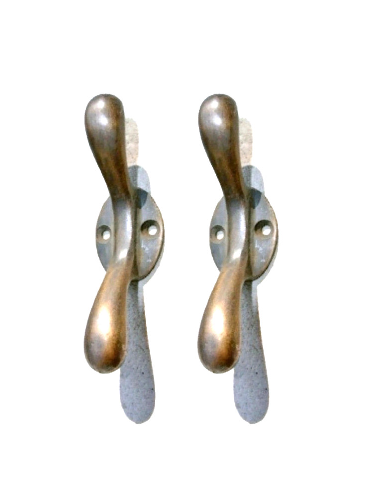 4 solid brass small 3" Hand Cast 7.5cm Cleat Tie Down Rope HooK CURTAINS loop