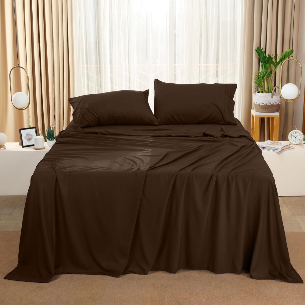 Utopia Bedding King Bed Sheets Set - 4 Piece Bedding - Brushed Microfiber - S...