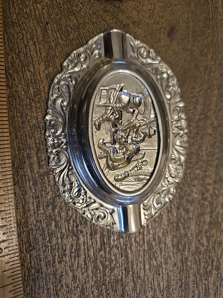 2 Small Vintage Silver Plated Ashtrays See All Pics And Description