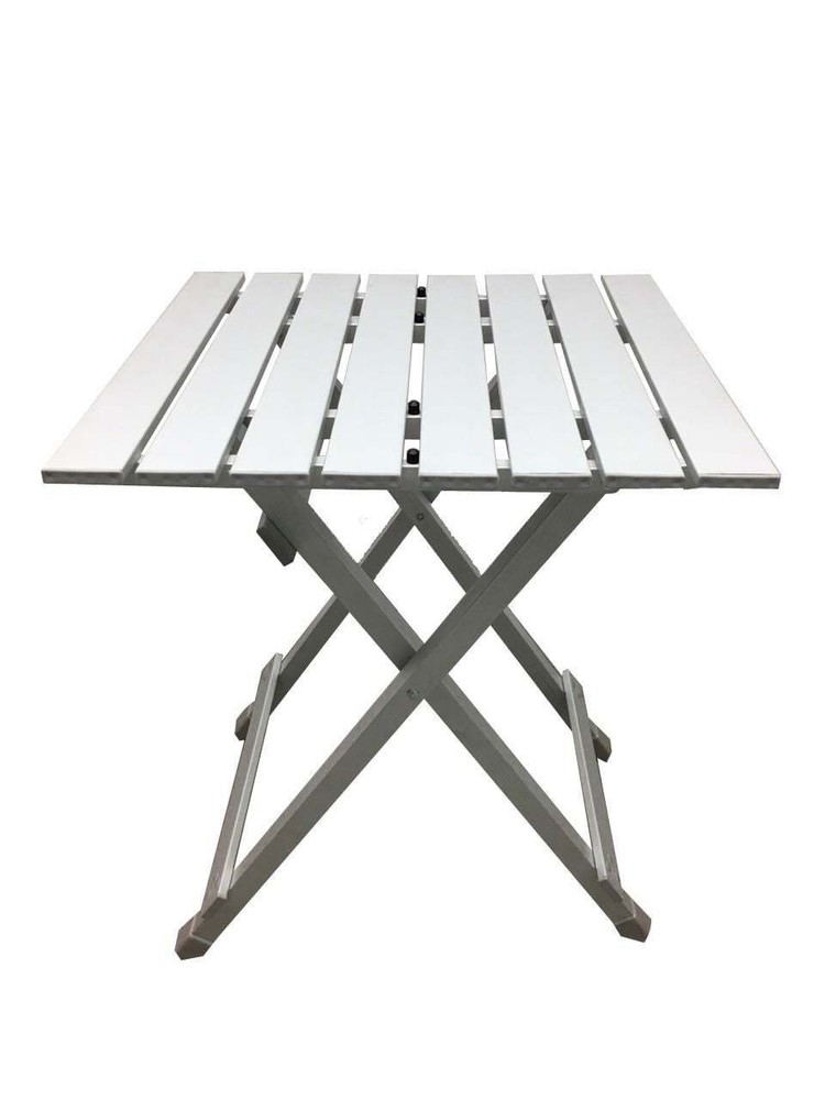 Portable Aluminum Camping Side Table Folding Lightweight Table Silver