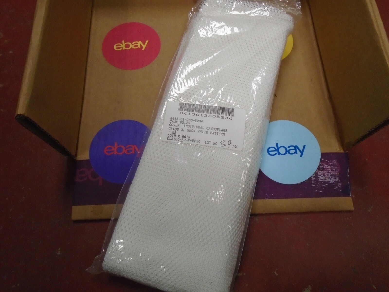 white snow camo military net 5x8 goose, duck,blind