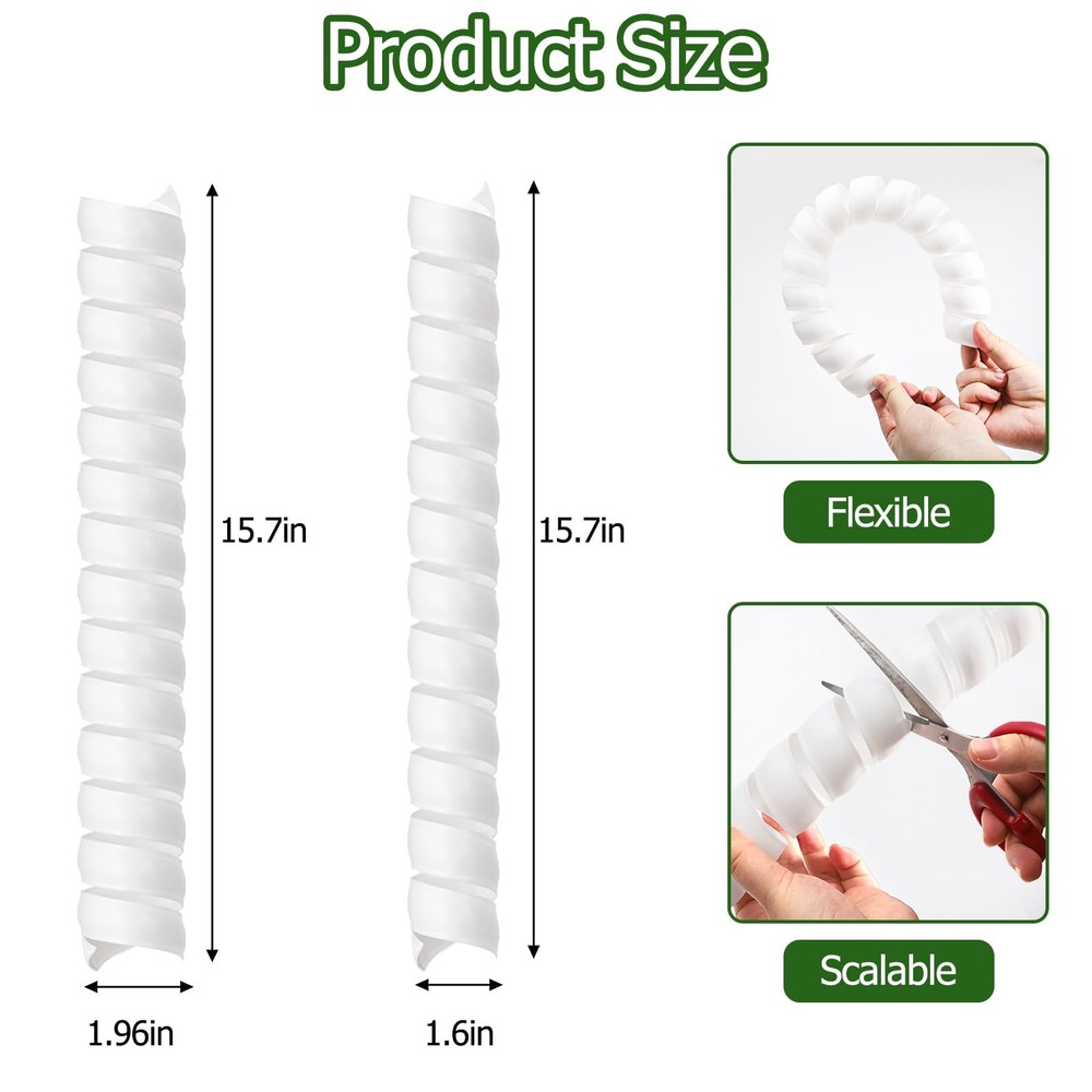 10 Pack Plastic Spiral Tree Trunk Protector Tree Bark Protector Tube Wrap