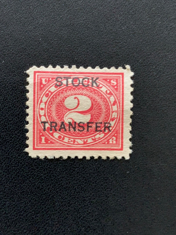 Scott # RD2 - Stack Transfer Stamp - Mint Hinged