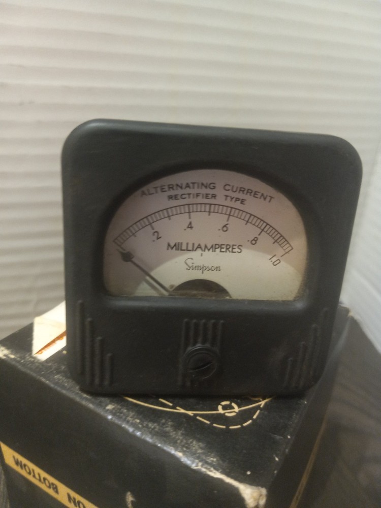 Simpson Alternating Current Rectifier Type Milliamperes Meter