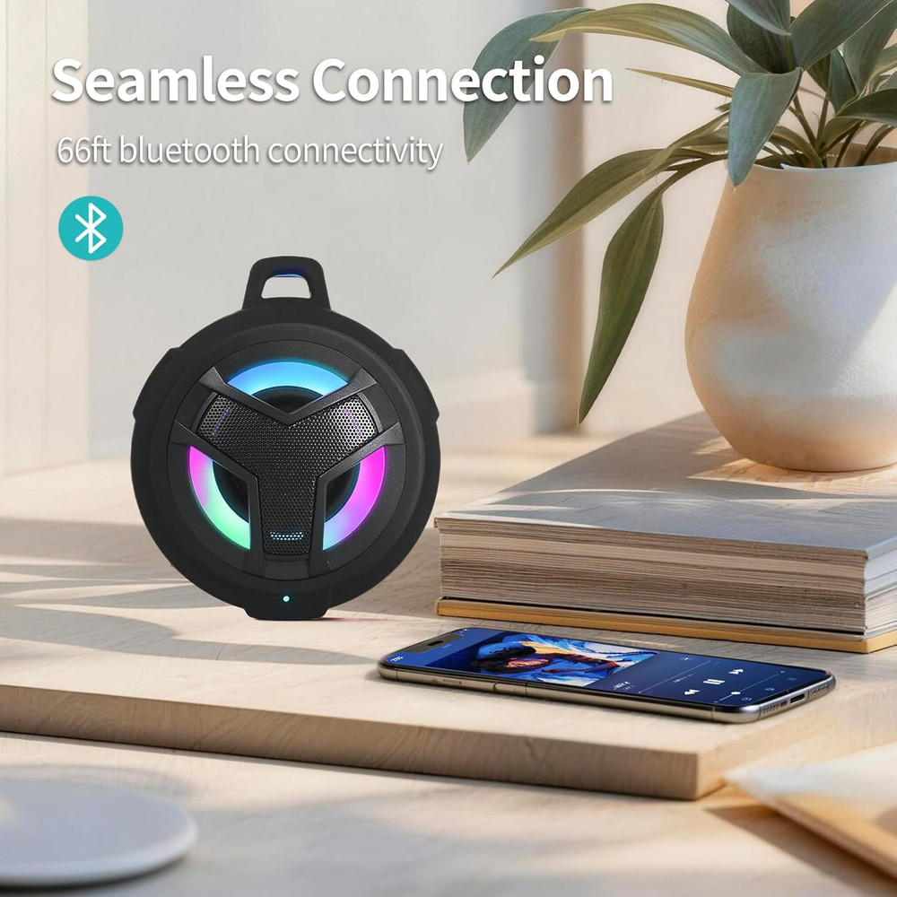 Bluetooth Shower Speaker, Portable Bluetooth Speakers, IP67 Waterproof Wireless