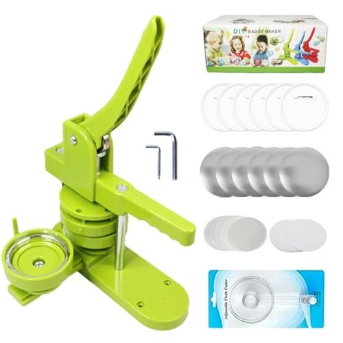 DIY Button Maker Machine Kit - Multiple Sizes, Interchangeable Models, Free Part