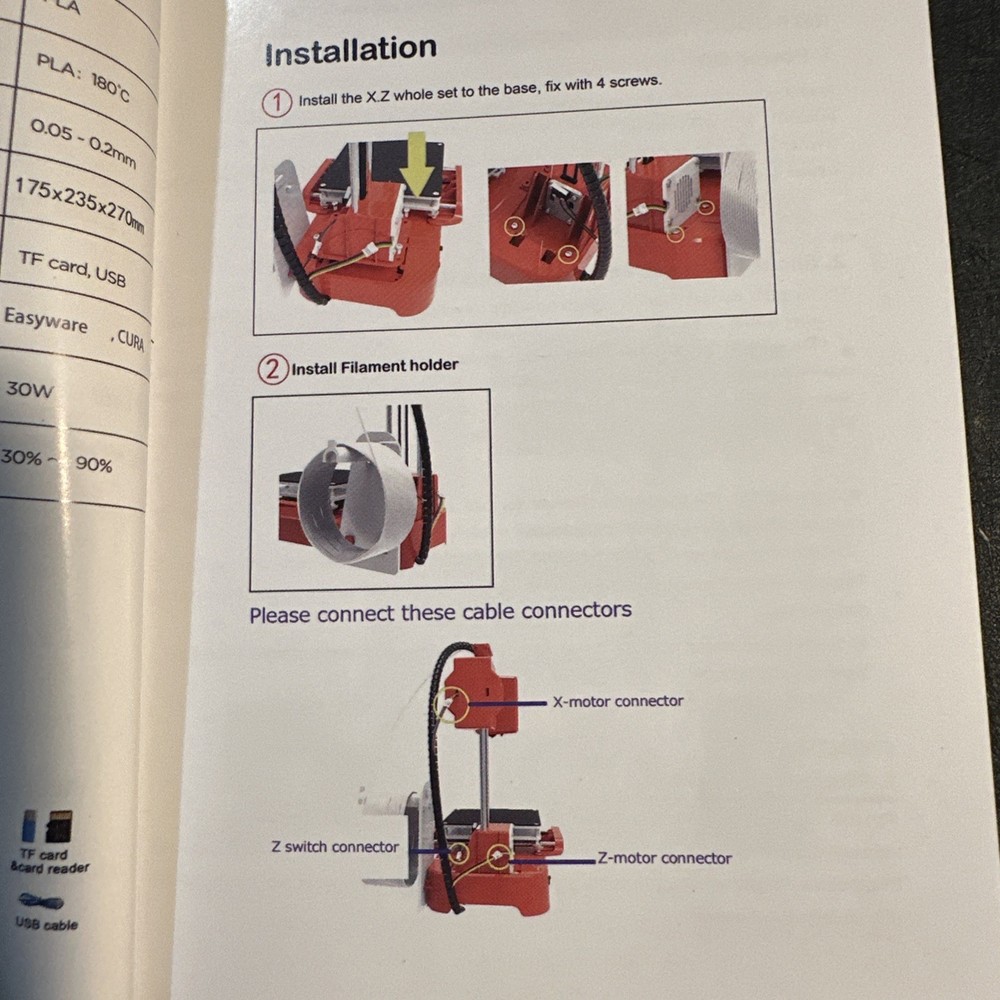 Easy Threes K7 Portable Mini 3D Printer, New Easy To Use Entry Level