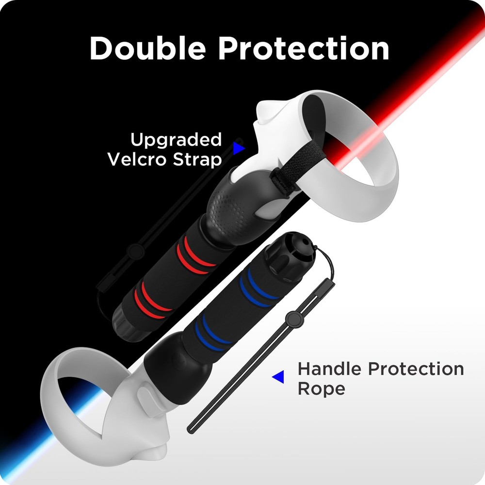 VR Game Handle Accessories Compatible with Oculus Quest 2 Controllers, Dual H...