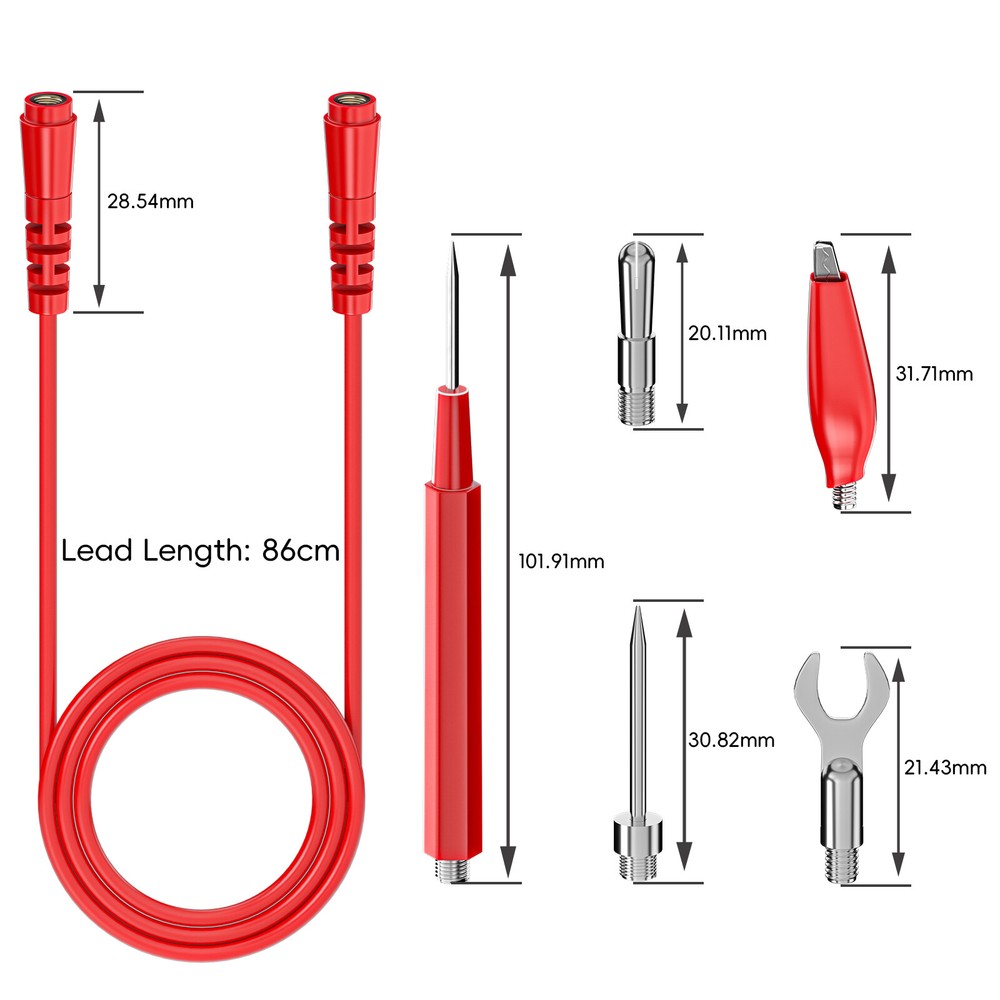 Multimeter Test Lead Kit Replacement Test Wire Set with Alligator Clip