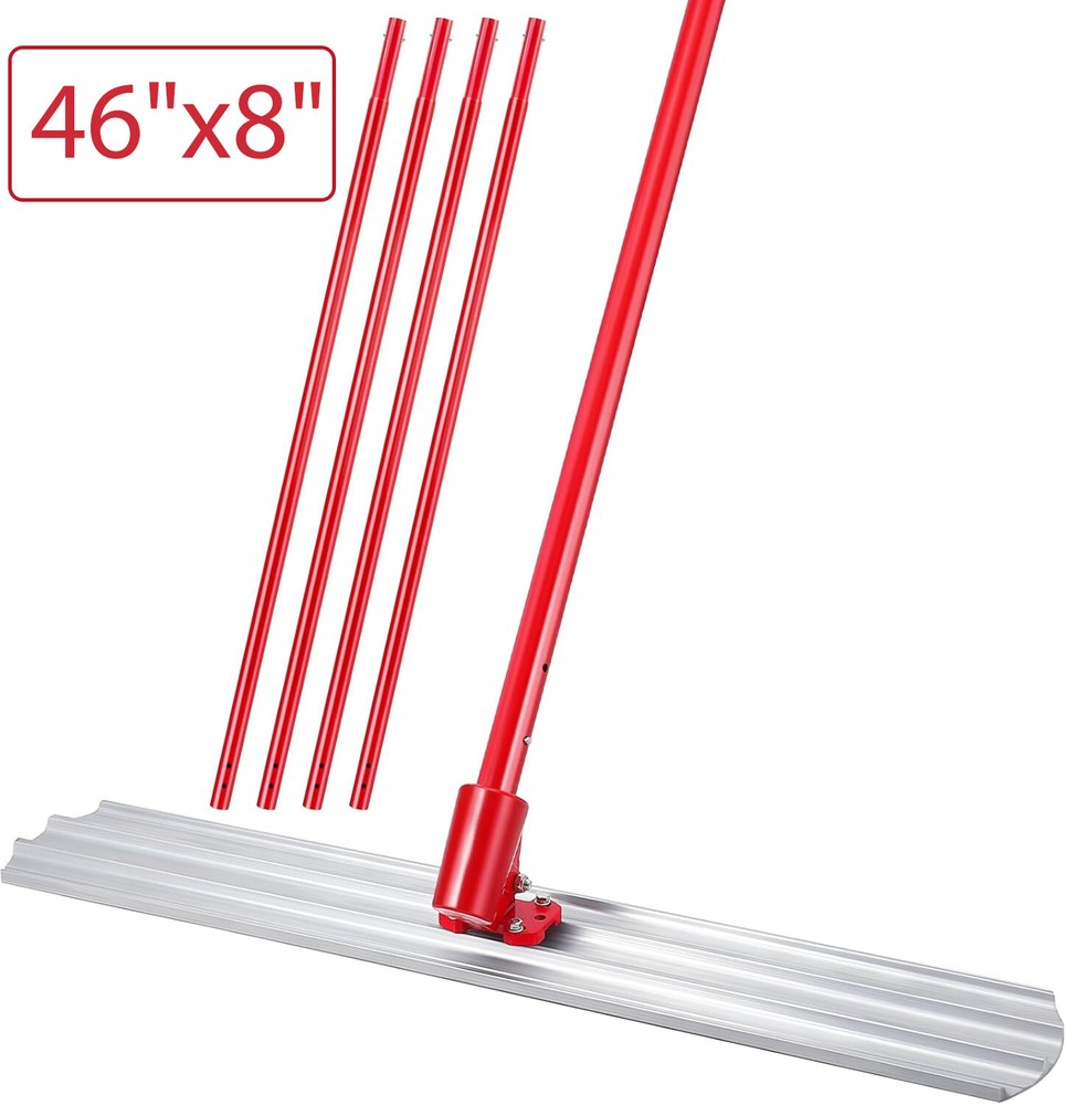 46"x8" Bull Float Concrete Tools Cement Trowel Finishing Tool w/ Bracket& Handle