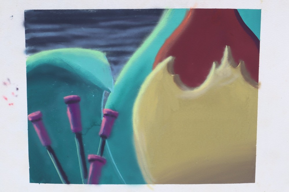 Original Hand Painted Animation Production Background (226-63)