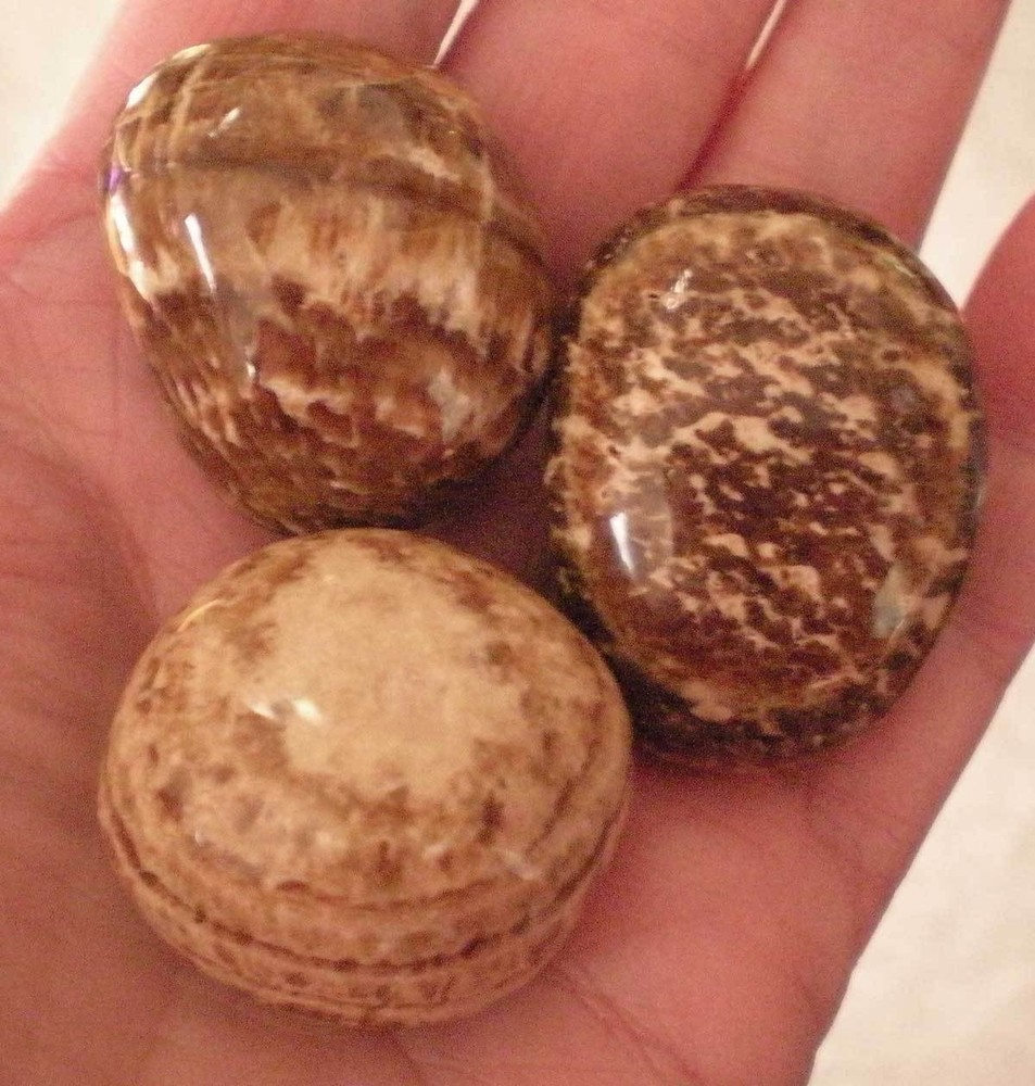 Aragonite - Peru - 3 Tumbled Stones rt397b