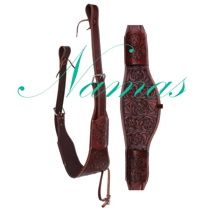 Horse Leather Cinch Western Horse Rear Flank Back Saddle Cinch with Billet Girth