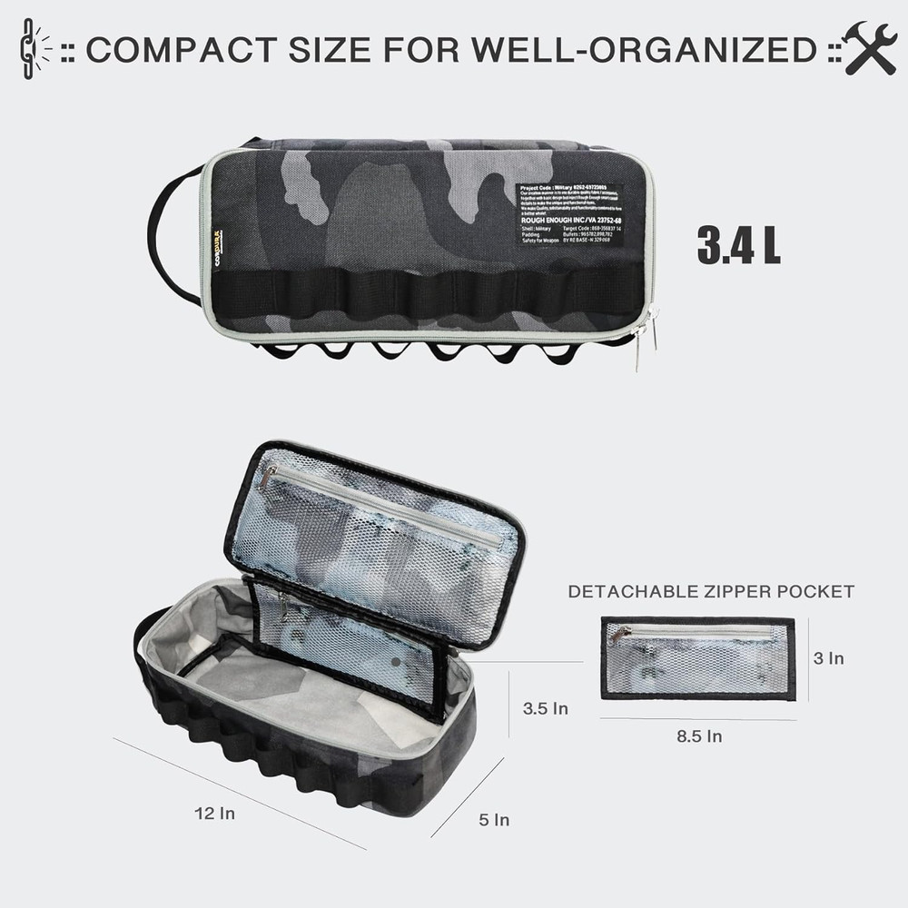 Rough Enough EDC Tool Bag Organizer with Handle - Portable & Durable