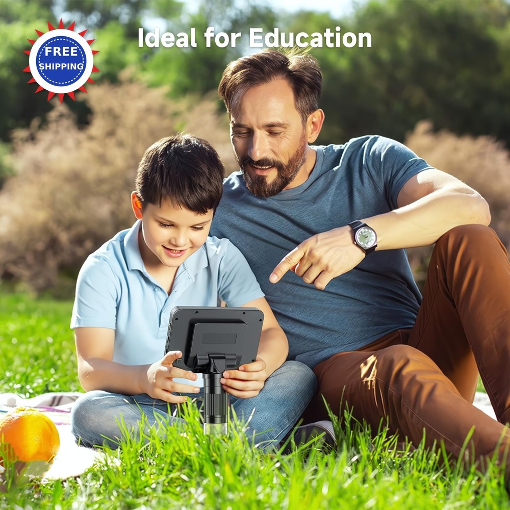 Aikokkl 5 LCD Digital Microscope 1000X Magnification Soldering for Electronics