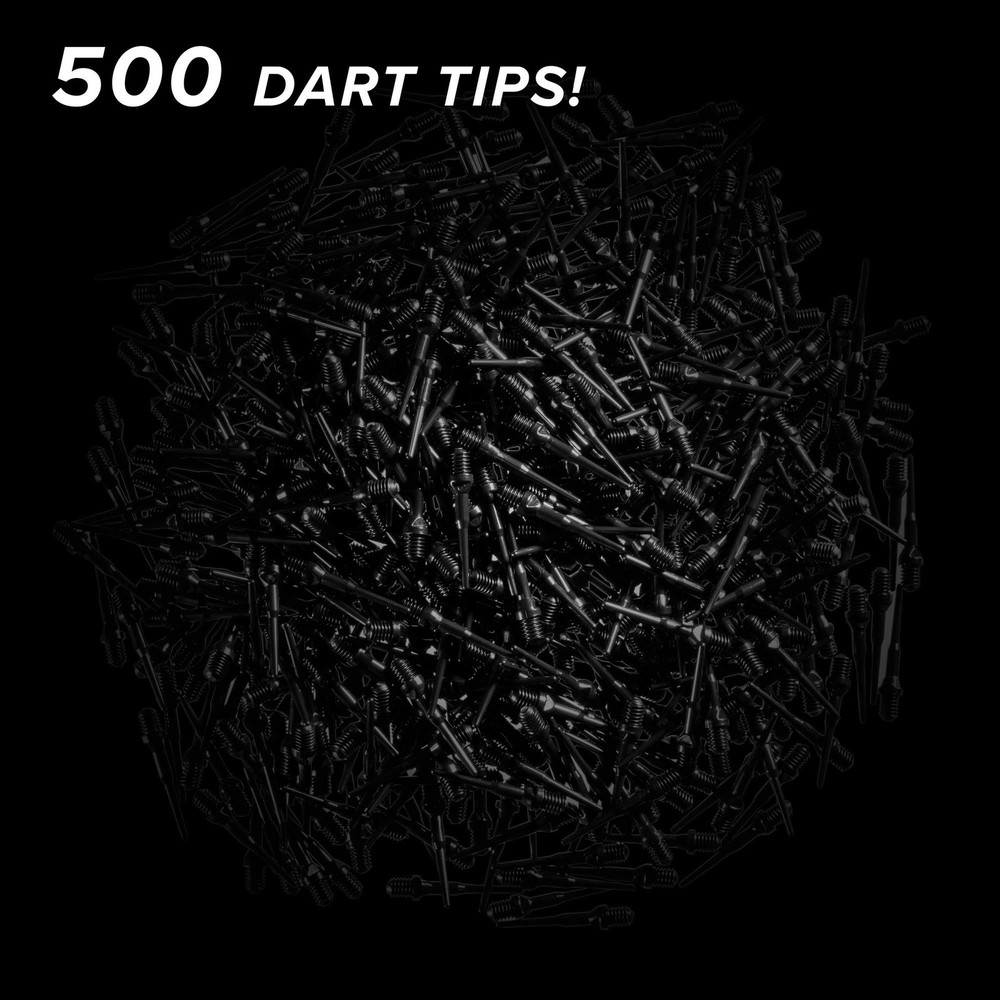 Soft Tip Dart Points Tufflex Ii 2Ba Thread, 500 Pack, Black