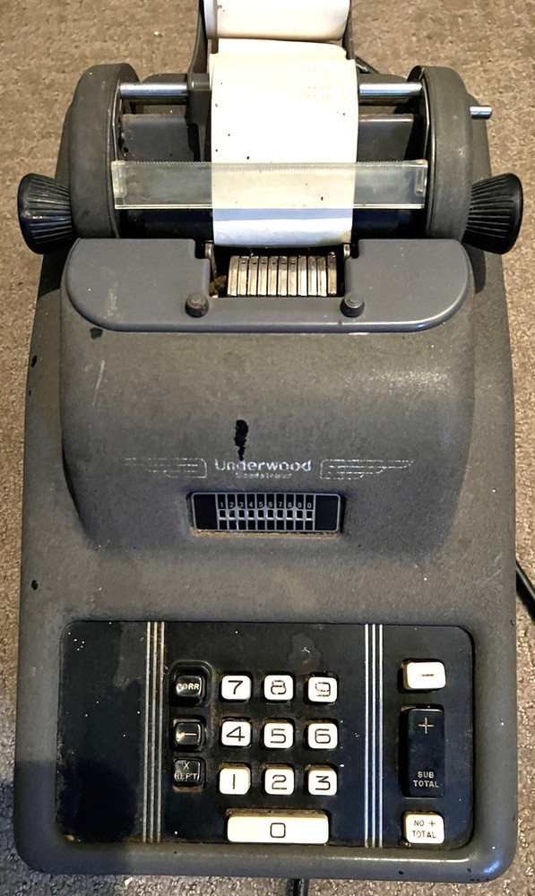 Antique (1933-4) Underwood Sundstrand Adding Machine 10140P Untested