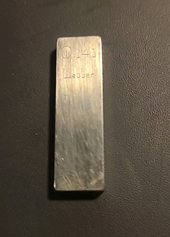 0.141 Webber Starrett Rectangular Steel Gage Gauge Block.