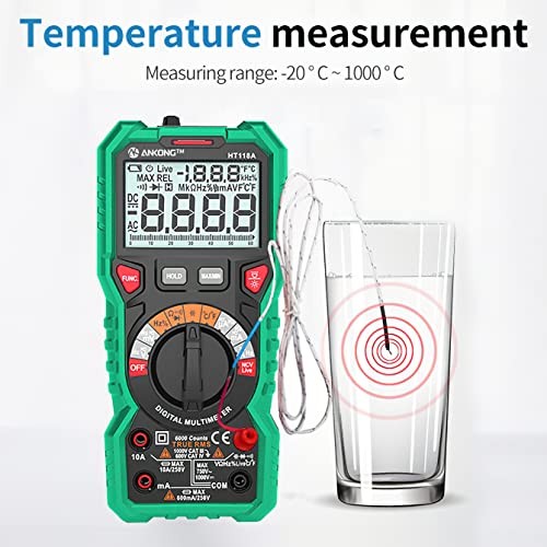 TRMS Digital Multimeter - Fast Accurate Voltage Current Resistance Diodes &